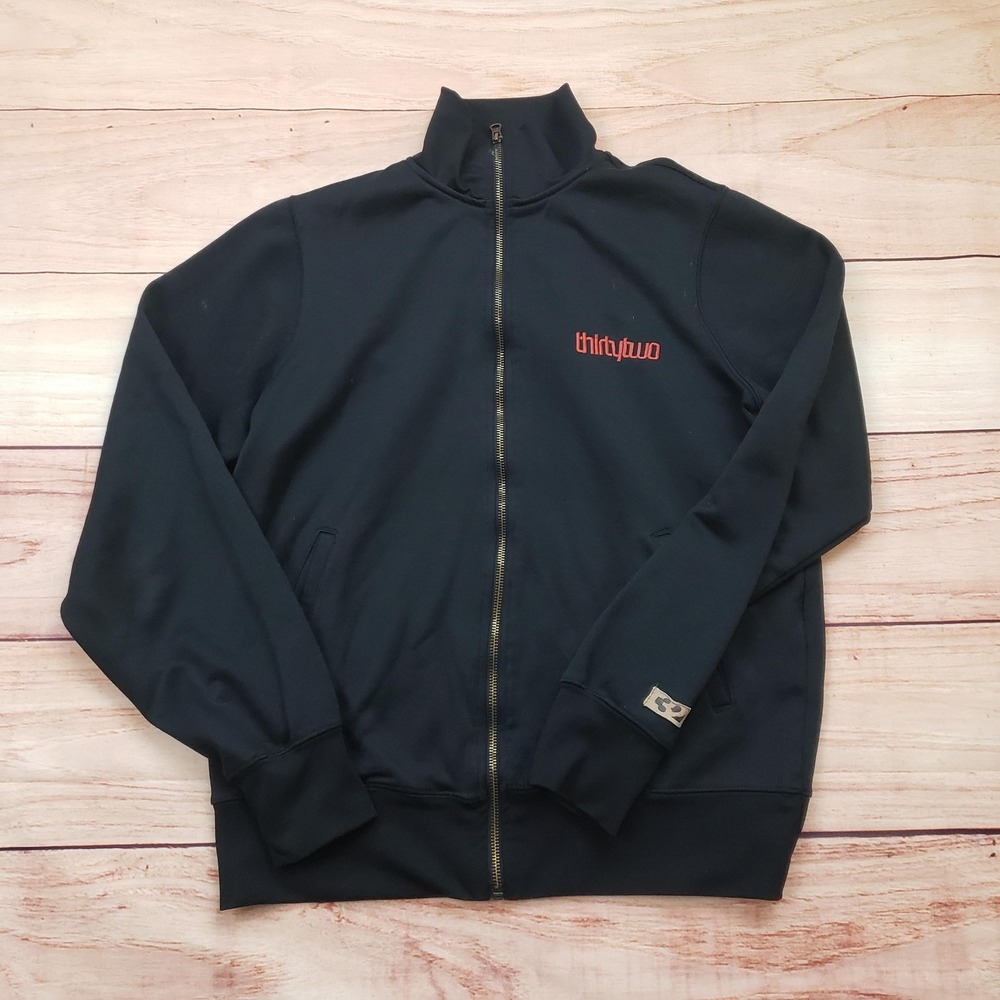 ThirtyTwo Jacket Mens Small Black‎ Full Zip Fleece Lined Skate Casual Snowboard
